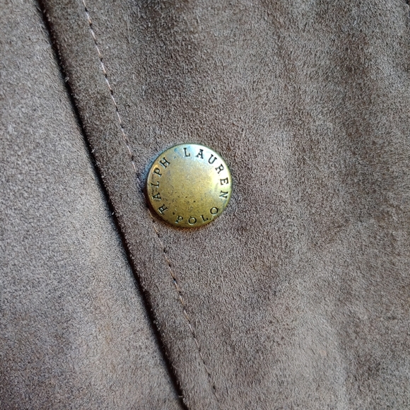 Men's Polo by Ralph Lauren Brown Leather Suede Jacket Coat Size 1XB Big & Tall - Picture 3 of 14